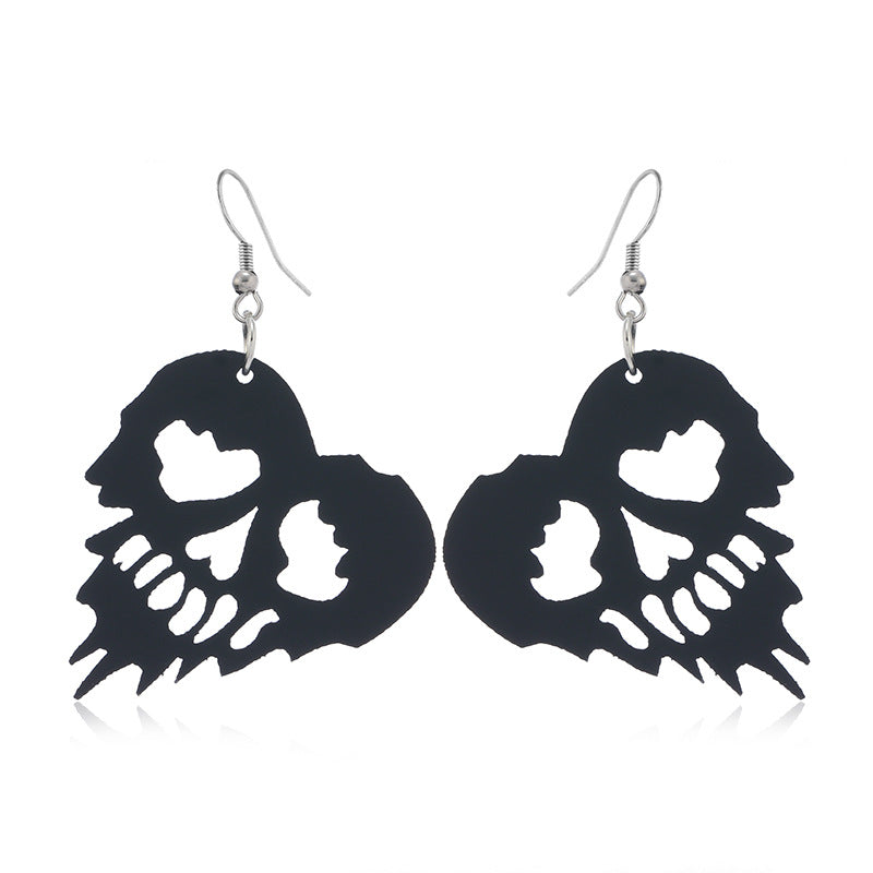 Wholesale New Acrylic Pumpkin Bat Cut-out Earrings for Halloween
